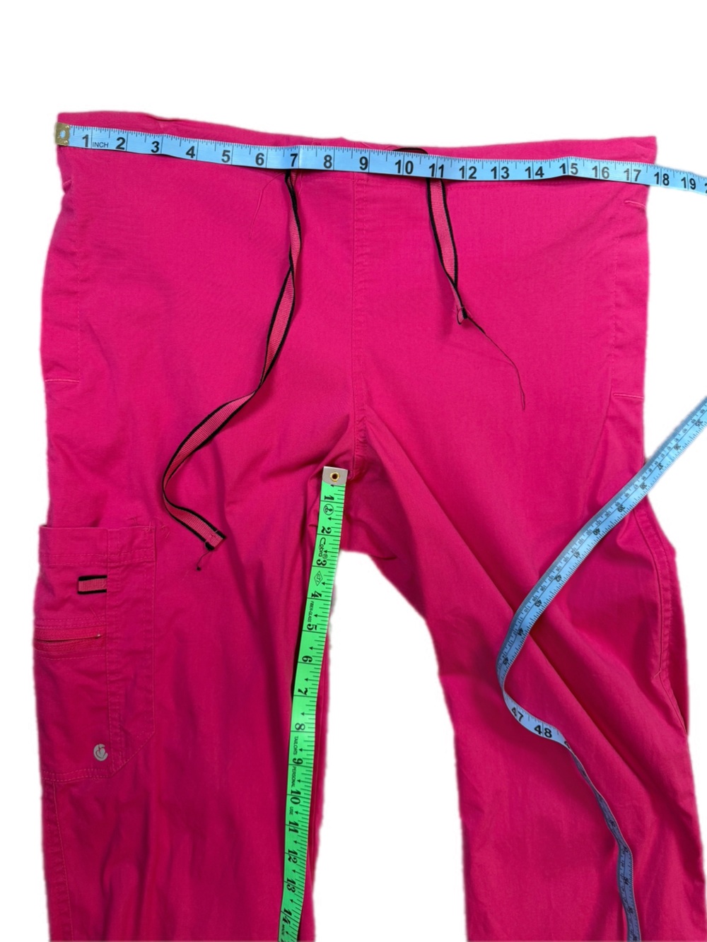 Life is Peachy Pink scrub pants Medium tall - Picture 6 of 9